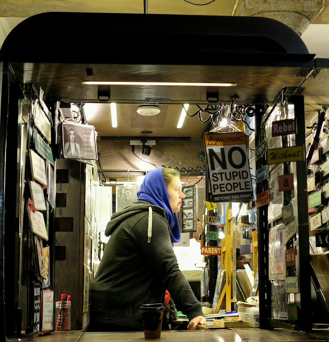store detective catching thief in action
