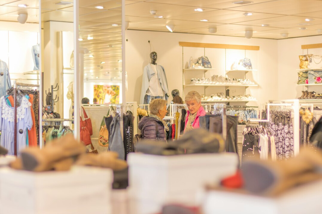 retail store interior with security